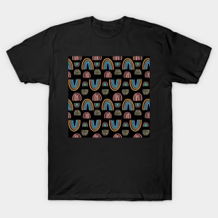 Boho Rainbows paint it black pattern T-Shirt